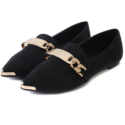 black low heel flats