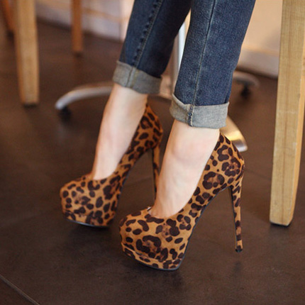 cheap leopard heels