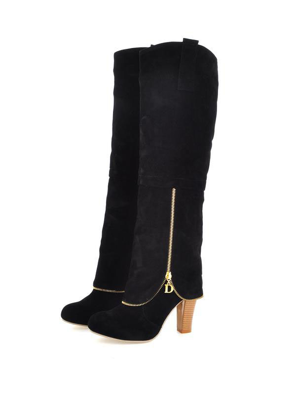 Heel Black Suede Knee High Cavalier Boots_Boots_Womens Shoes_Cheap ... Heel Black Suede Knee High Cavalier Boots_Boots_Womens Shoes_Cheap ...
