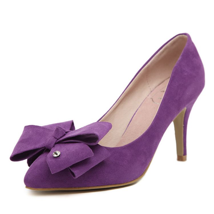 short purple heels