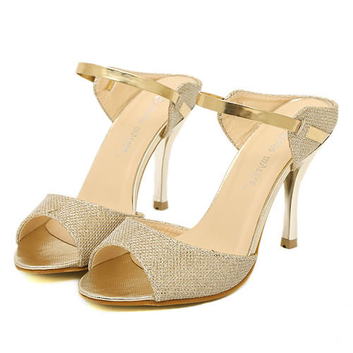 sandals with round heels
