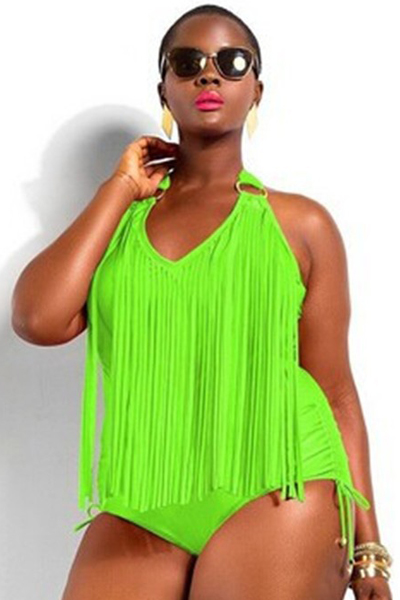 plus size lime green bathing suit