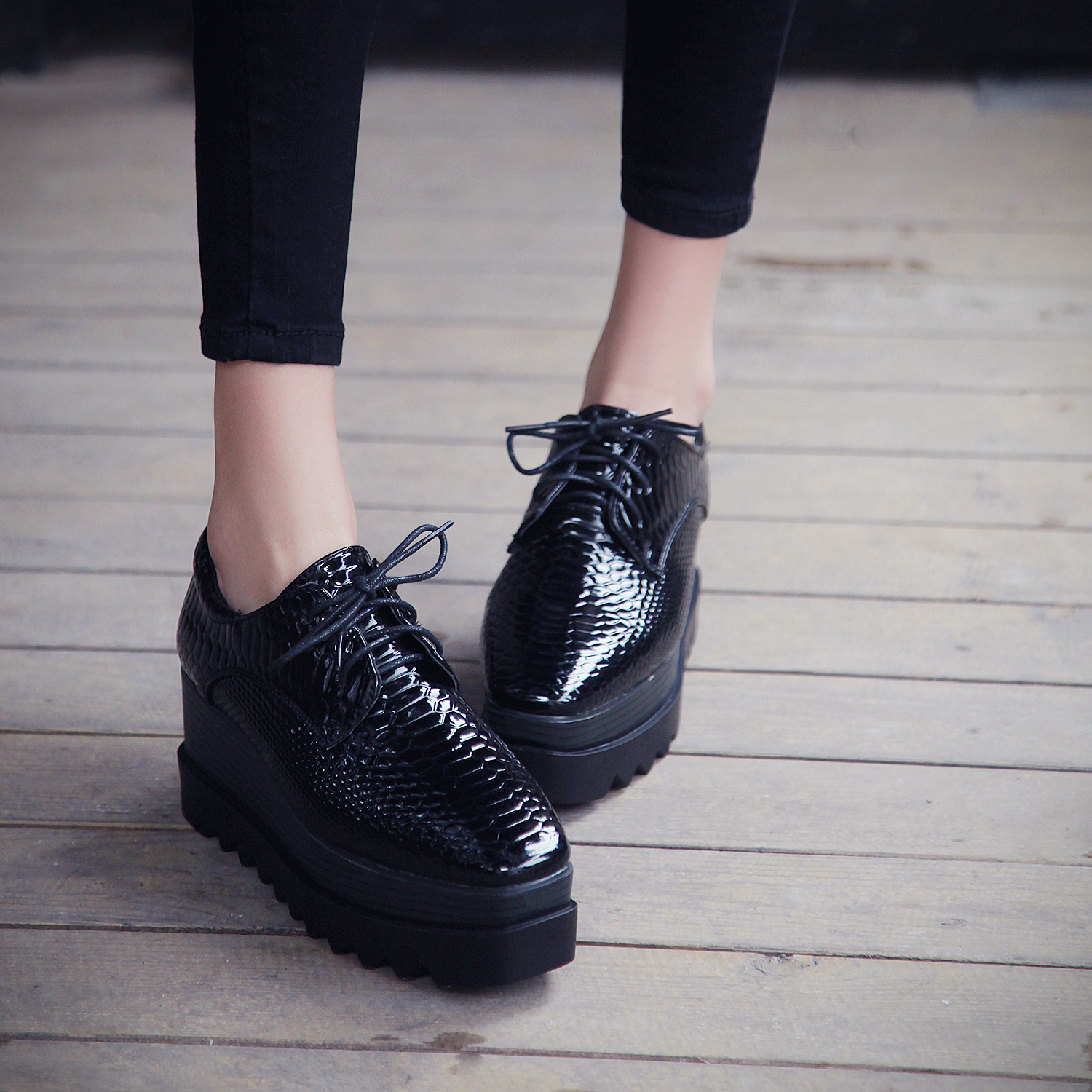 lace up black closed toe heels