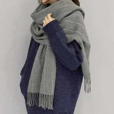 casual tassel stripes jacquard grey scarf scarves casual tassel stripes jacquard grey scarf scarves
