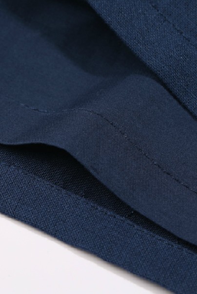 New Style Mid-waist Solid Navy Blue Regular Shorts_Shorts_Bottoms ...